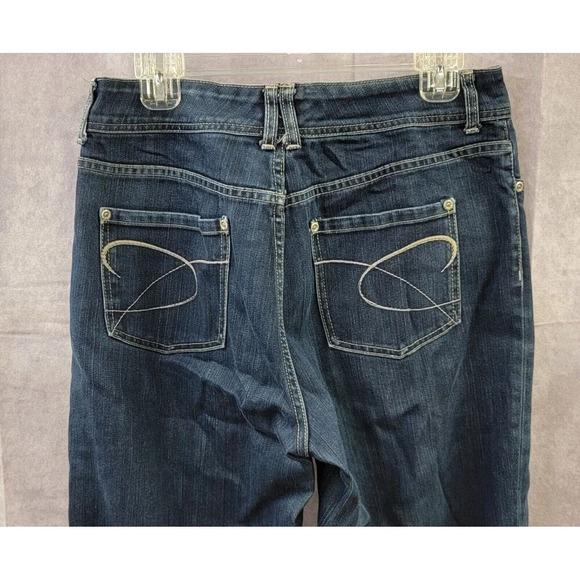 Chico’s Platinum Medium Blue Jeans Cuffed Stretch Capri Women’s Size 32W - Picture 5 of 9